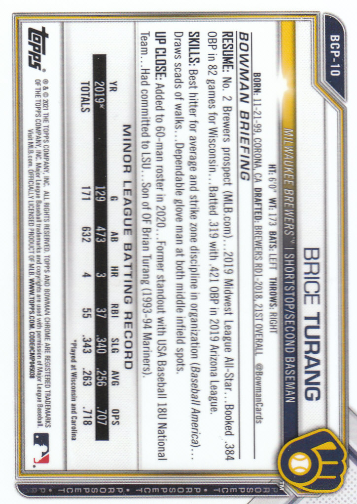 2021 Bowman Chrome Sapphire Baseball "Prospects" Insert Cards - Bild 3 von 101