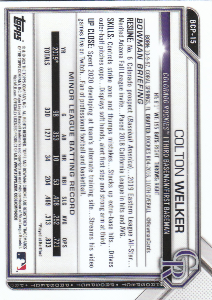 2021 Bowman Chrome Sapphire Baseball "Prospects" Insert Cards - Bild 5 von 101