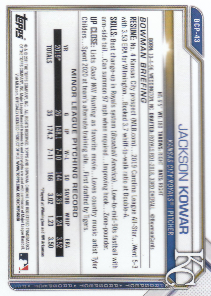 2021 Bowman Chrome Sapphire Baseball "Prospects" Insert Cards - Bild 31 von 101