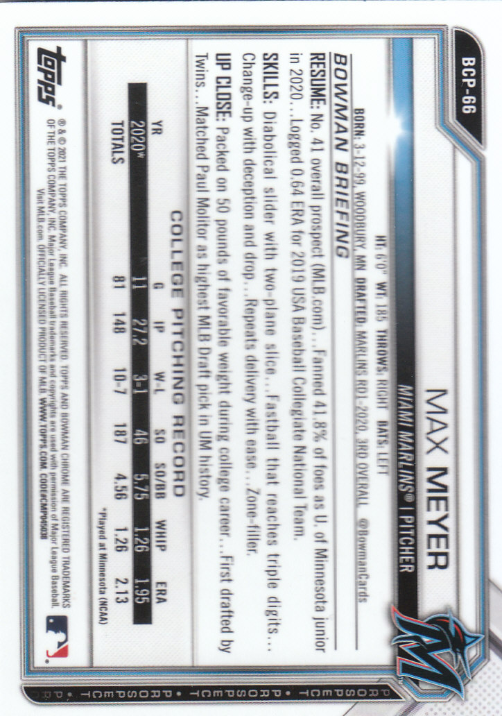 2021 Bowman Chrome Sapphire Baseball "Prospects" Insert Cards - Bild 49 von 101