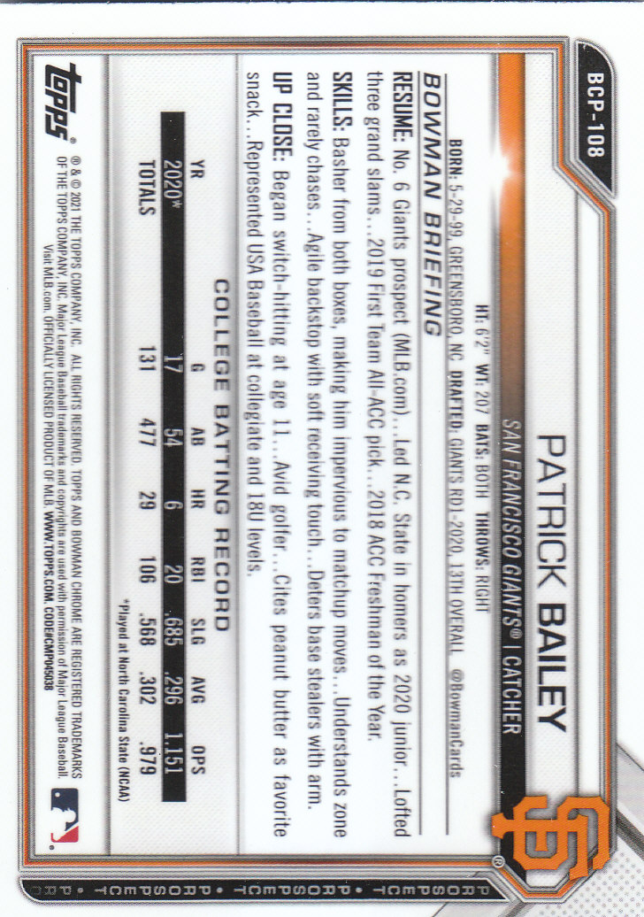 2021 Bowman Chrome Sapphire Baseball "Prospects" Insert Cards - Bild 75 von 101
