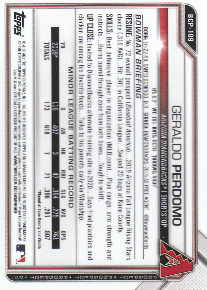 2021 Bowman Chrome Sapphire Baseball "Prospects" Insert Cards - Bild 77 von 101