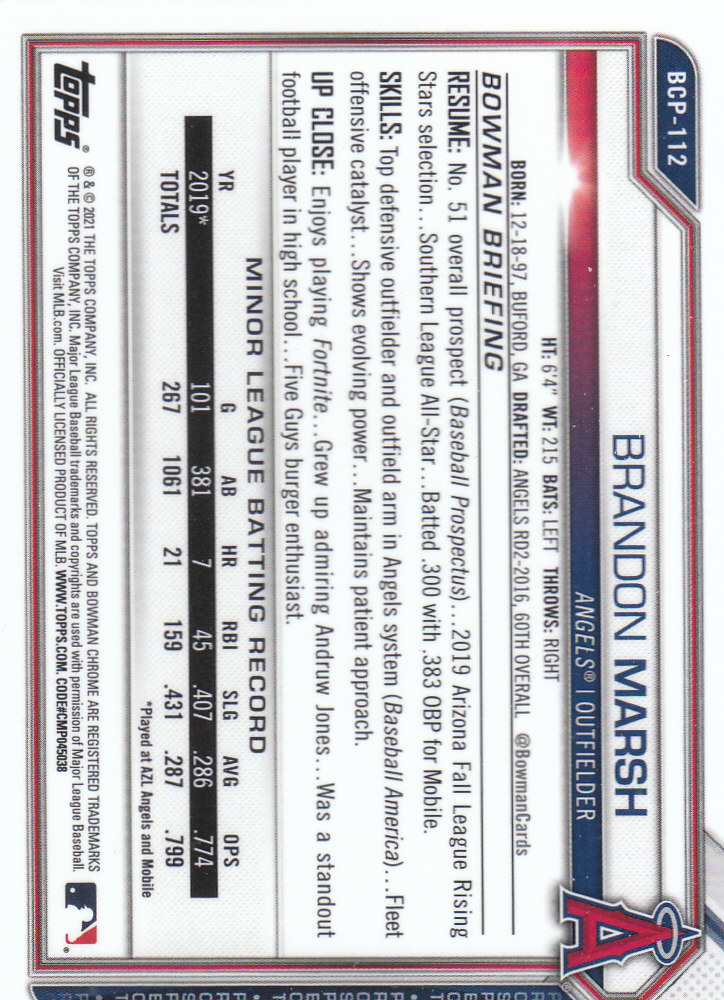 2021 Bowman Chrome Sapphire Baseball "Prospects" Insert Cards - Bild 79 von 101