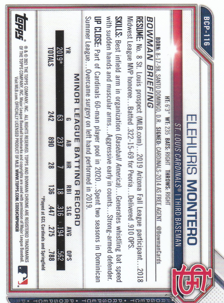 2021 Bowman Chrome Sapphire Baseball "Prospects" Insert Cards - Bild 81 von 101