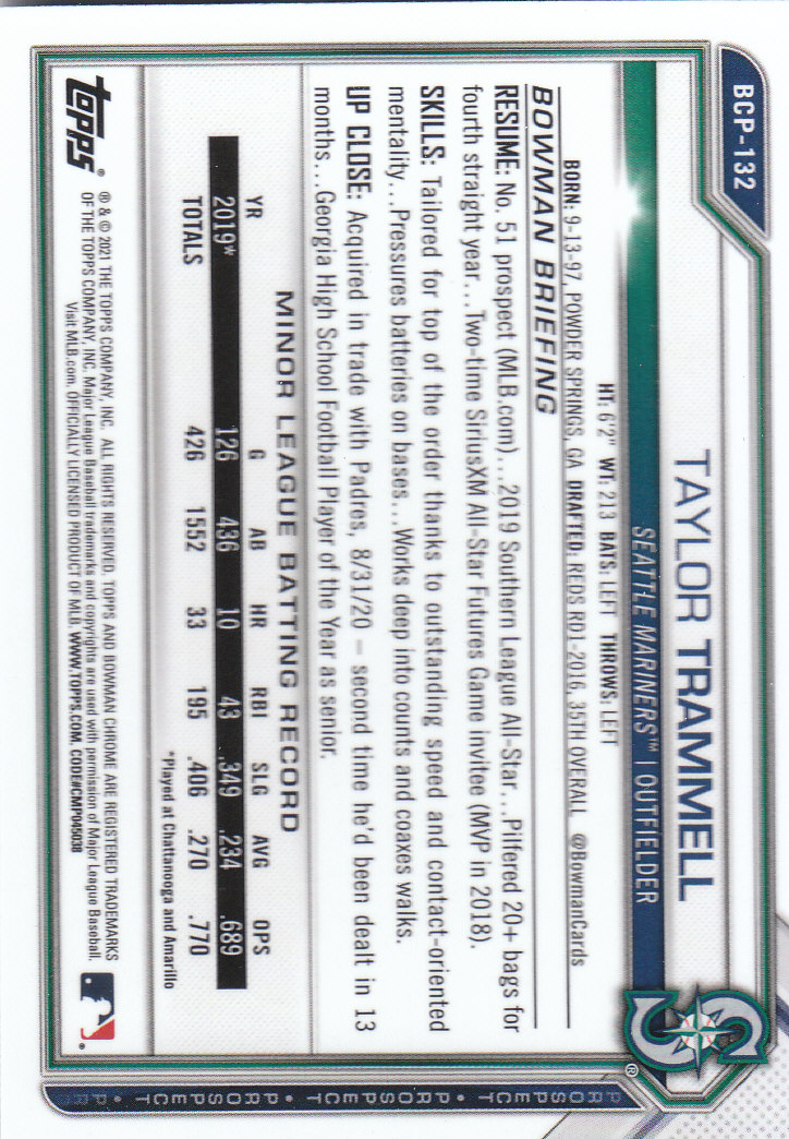 2021 Bowman Chrome Sapphire Baseball "Prospects" Insert Cards - Bild 87 von 101