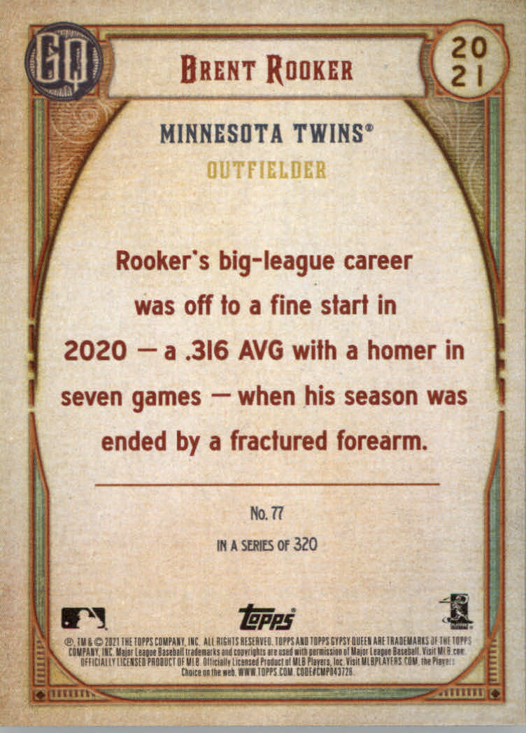 Tarjetas de inserción ""Paralelo y variación"" de béisbol Topps Gypsy Queen 2021 - Imagen 45 de 85