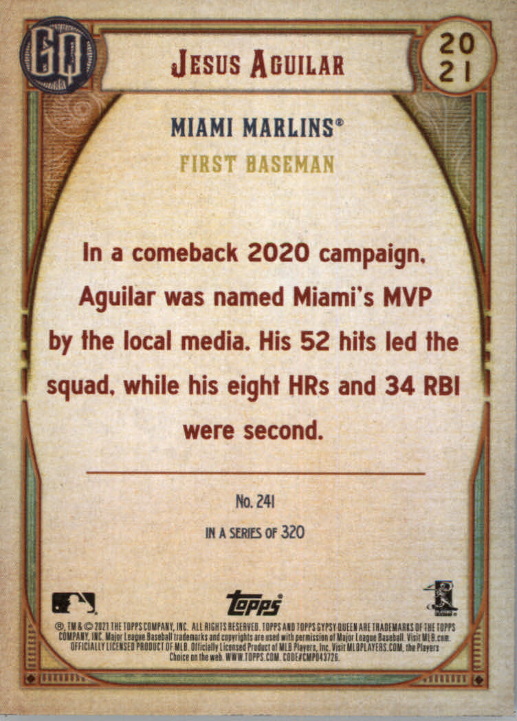 Tarjetas de inserción ""Paralelo y variación"" de béisbol Topps Gypsy Queen 2021 - Imagen 47 de 85