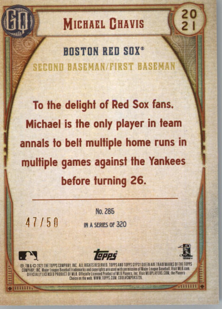 Tarjetas de inserción ""Paralelo y variación"" de béisbol Topps Gypsy Queen 2021 - Imagen 13 de 85