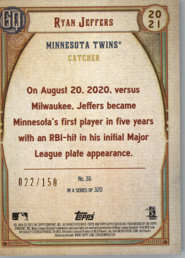 Tarjetas de inserción ""Paralelo y variación"" de béisbol Topps Gypsy Queen 2021 - Imagen 15 de 85