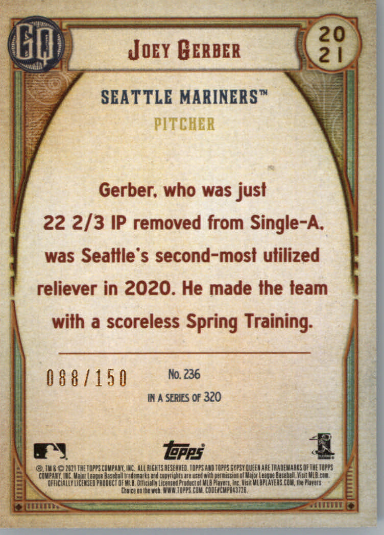 Tarjetas de inserción ""Paralelo y variación"" de béisbol Topps Gypsy Queen 2021 - Imagen 21 de 85