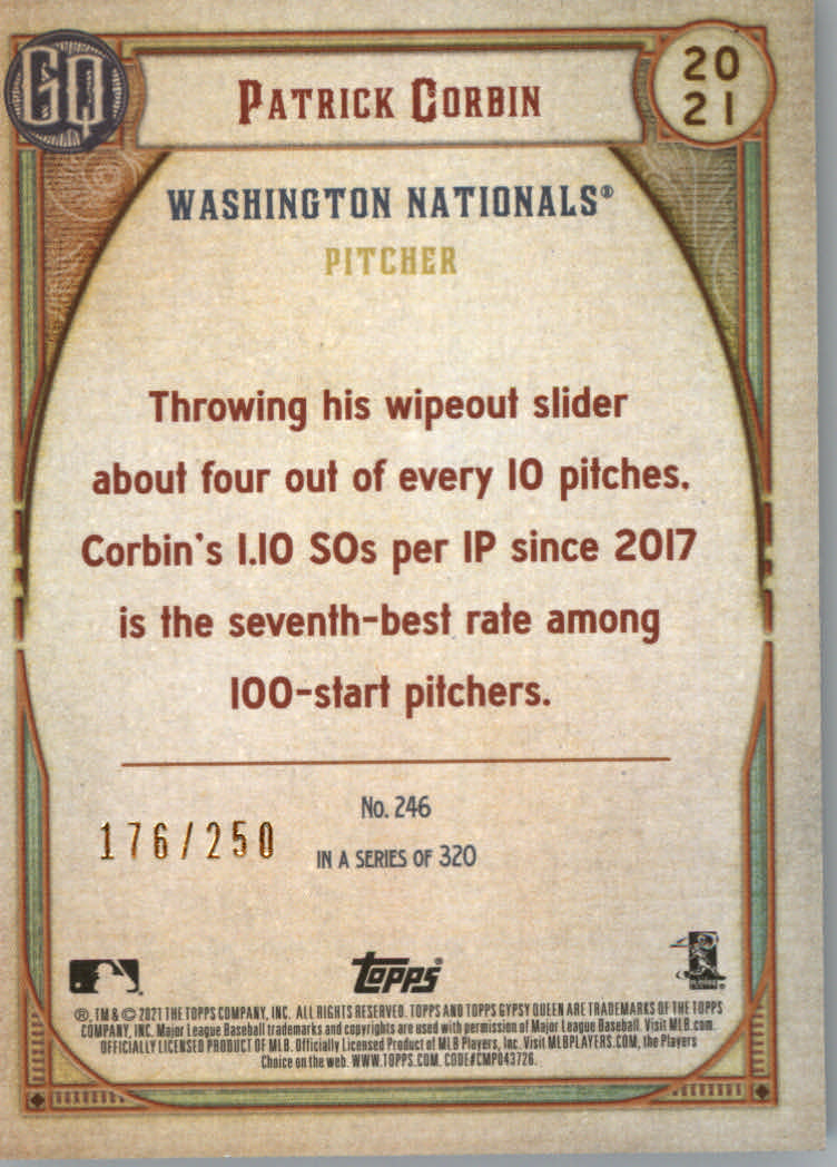 Tarjetas de inserción ""Paralelo y variación"" de béisbol Topps Gypsy Queen 2021 - Imagen 33 de 85
