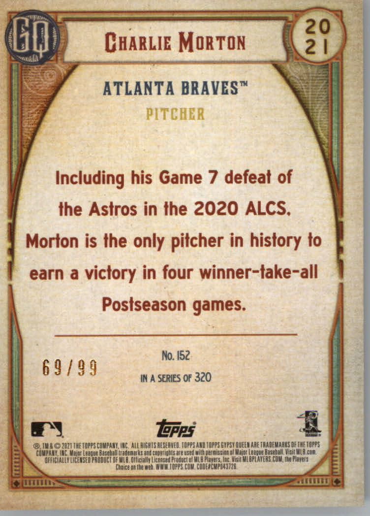 Tarjetas de inserción ""Paralelo y variación"" de béisbol Topps Gypsy Queen 2021 - Imagen 59 de 85