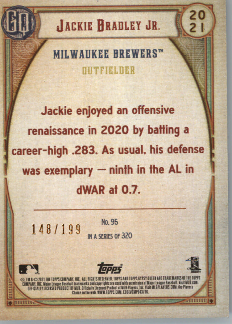 Tarjetas de inserción ""Paralelo y variación"" de béisbol Topps Gypsy Queen 2021 - Imagen 79 de 85