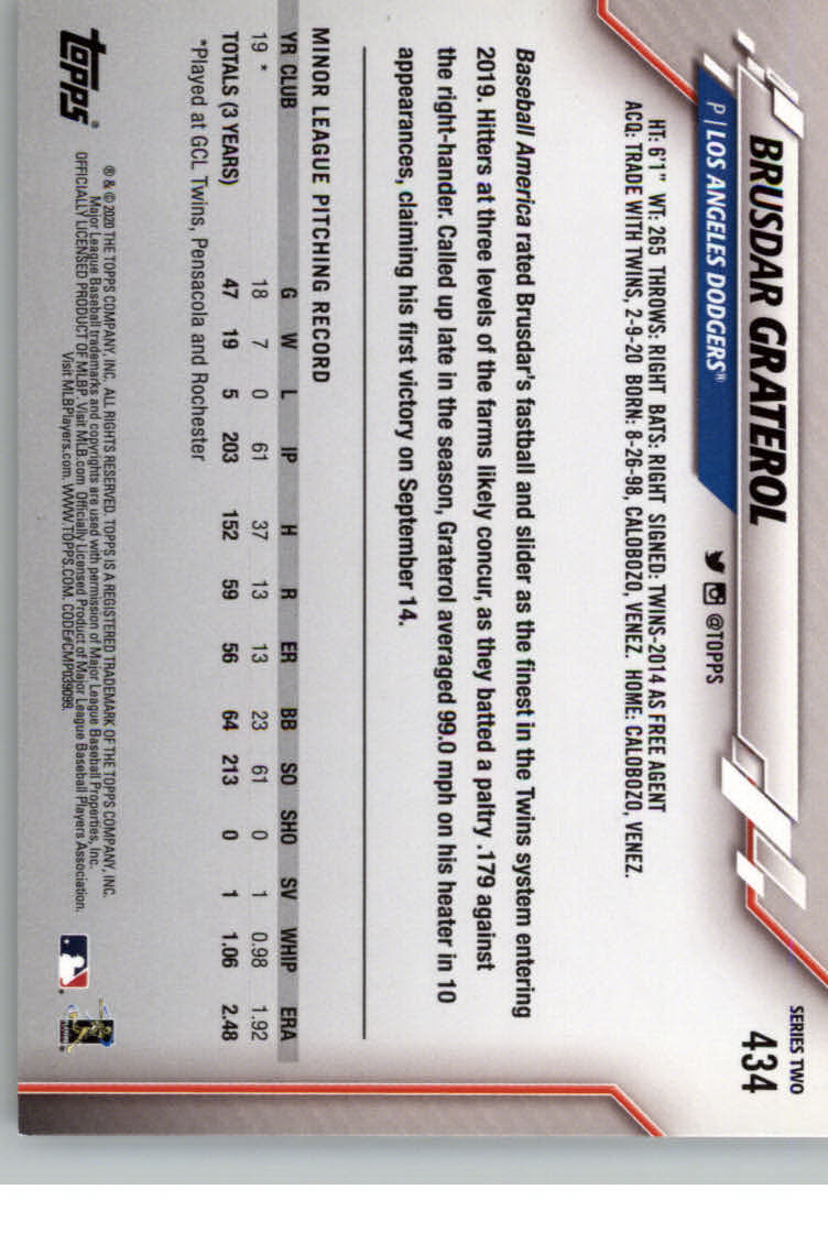2020 TOPPS BASEBALL ASSORTED SINGLES U-PICK #251-500 - Picture 199 of 301