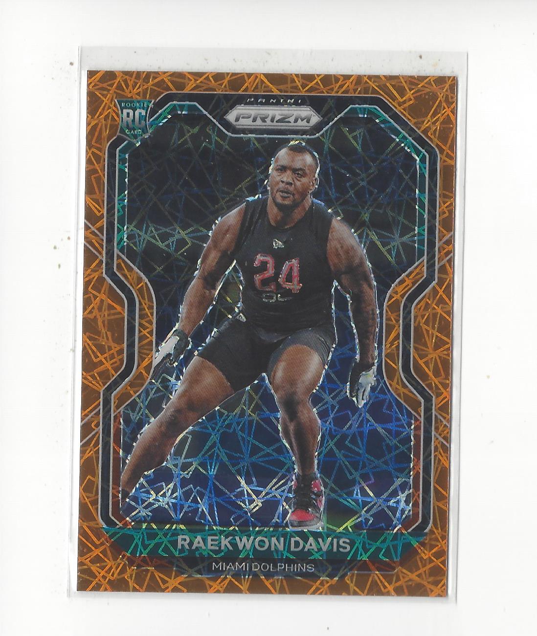 2020 Prizm Football Orange Lazer Prizms Rookie Card RC Singles