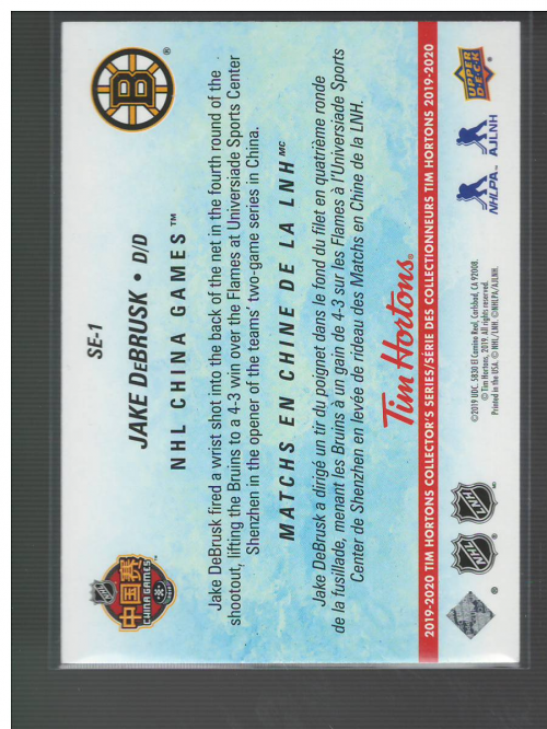 A5510 10+ FREE SHIP Details about   2019-20 Upper Deck Tim Hortons Hockey Cards - You Pick 