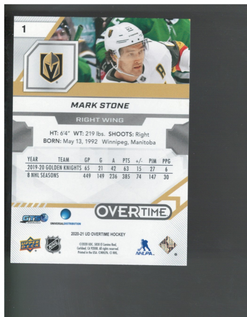 B1876- 2020-21 Upper Deck Overtime #s 1-60 +Inserts -You Pick- 15+ FREE US SHIP