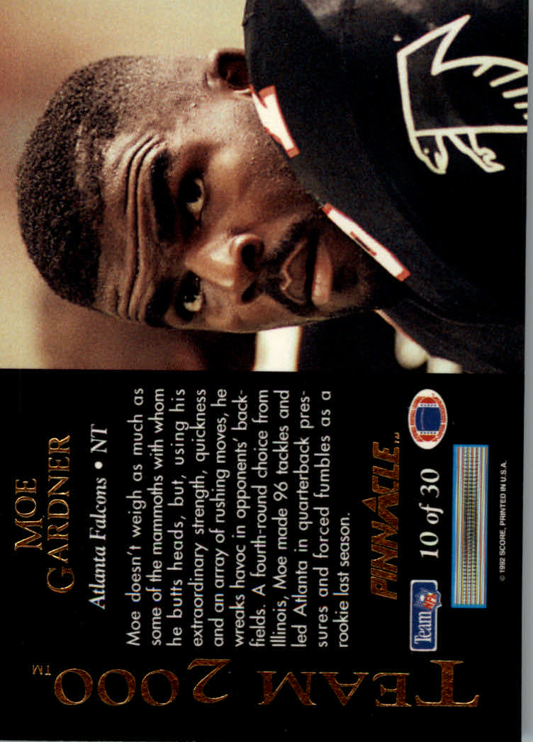 1992 Pinnacle Football "Team 2000" Insert Cards - Picture 15 of 37