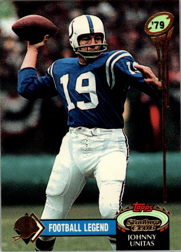 Tarjetas de inserción de ""QB Legends"" de fútbol de estadio club 1992 - Imagen 6 de 13
