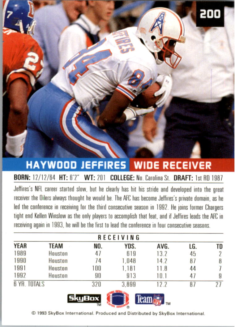 1993 SkyBox Premium Football Card Pick