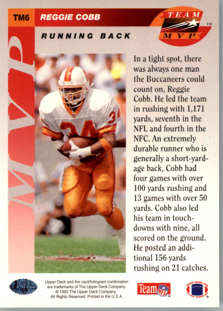1993 Upper Deck Football "Team MVPs" Insert Cards - Picture 9 of 31