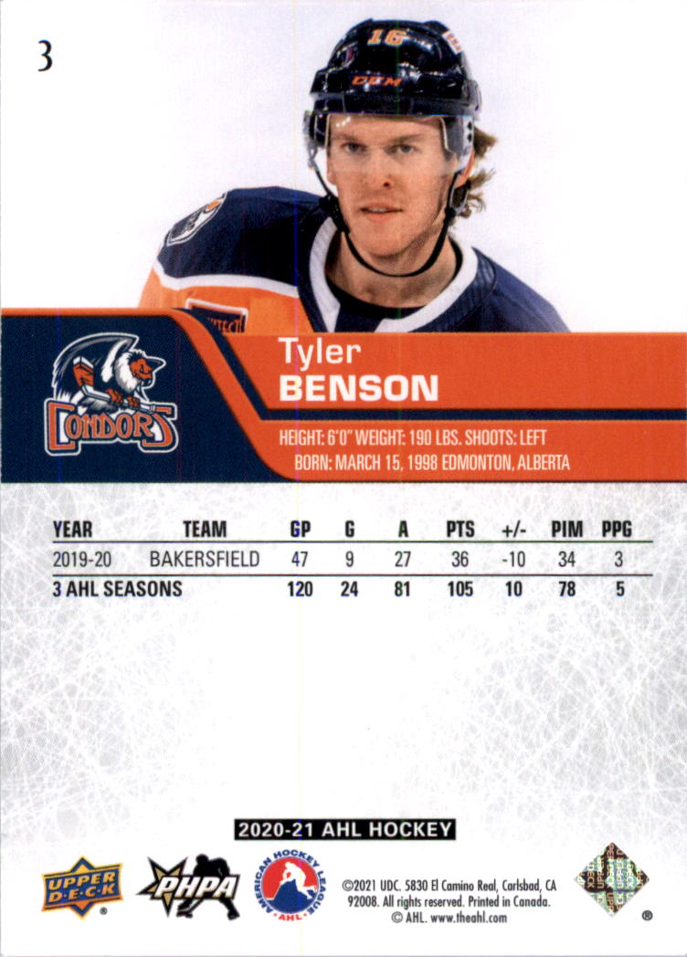 2020-21 Upper Deck AHL Hockey Card Pick - Picture 7 of 500