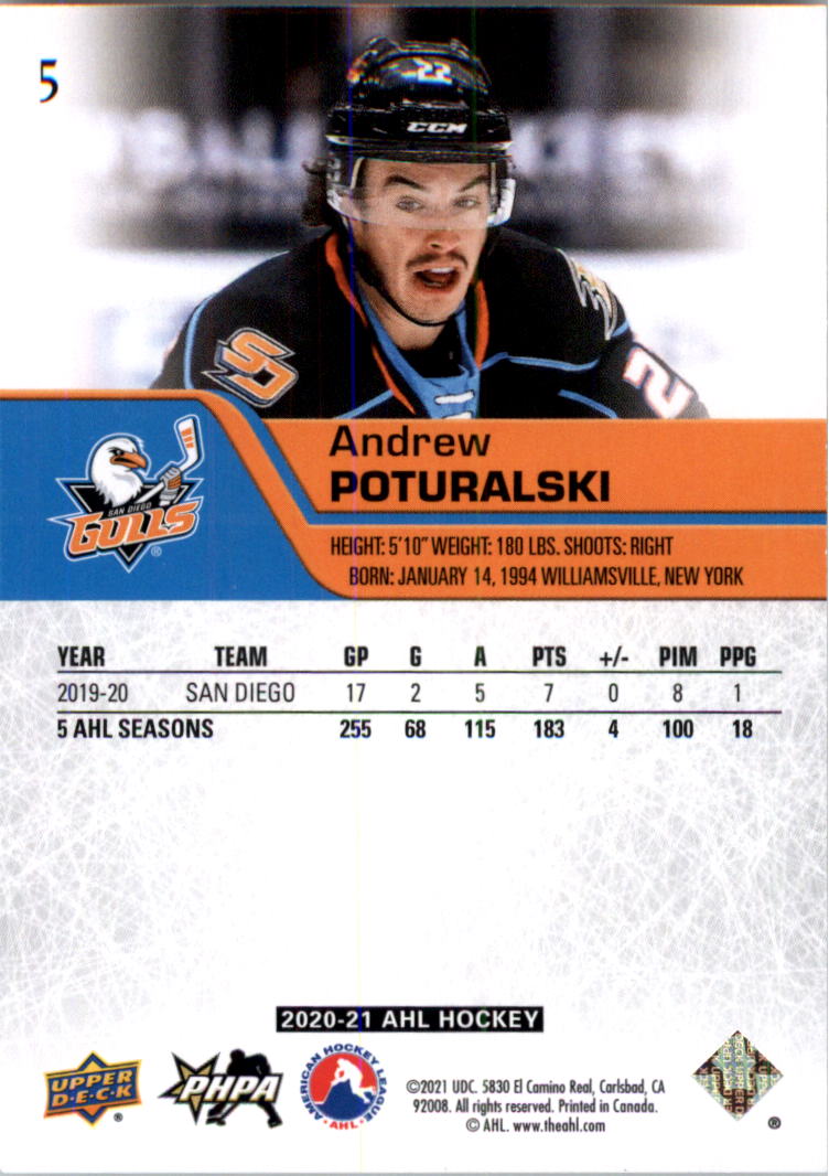 2020-21 Upper Deck AHL Hockey Card Pick - Picture 11 of 500