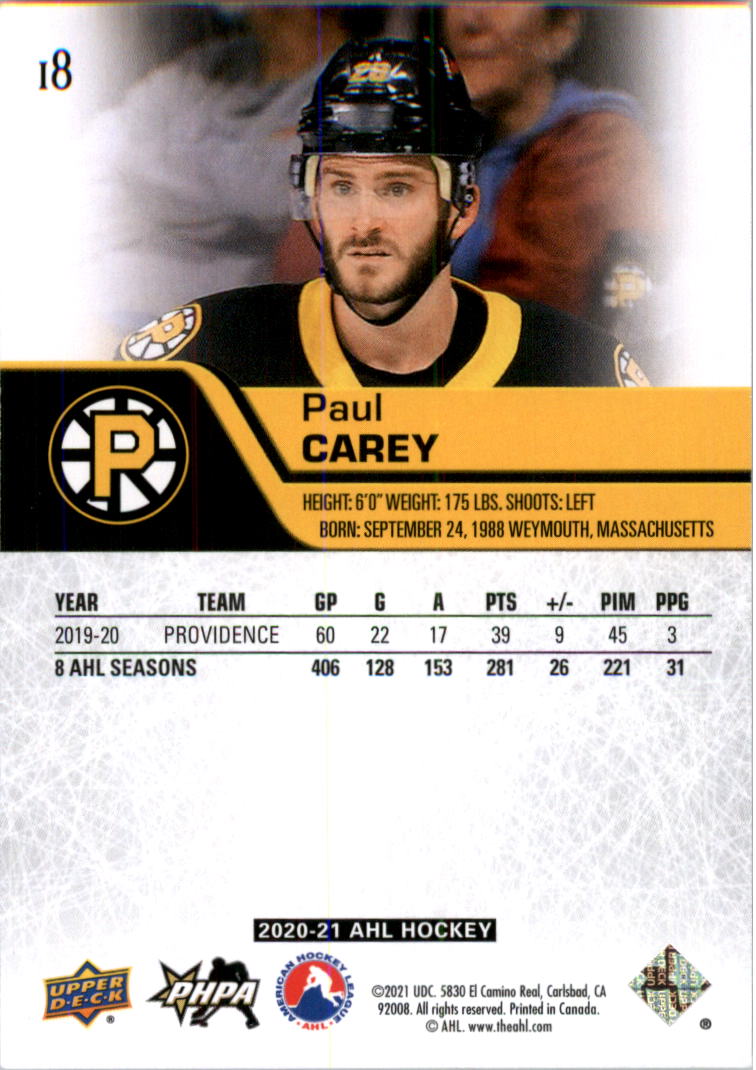 2020-21 Upper Deck AHL Hockey Card Pick - Picture 37 of 500