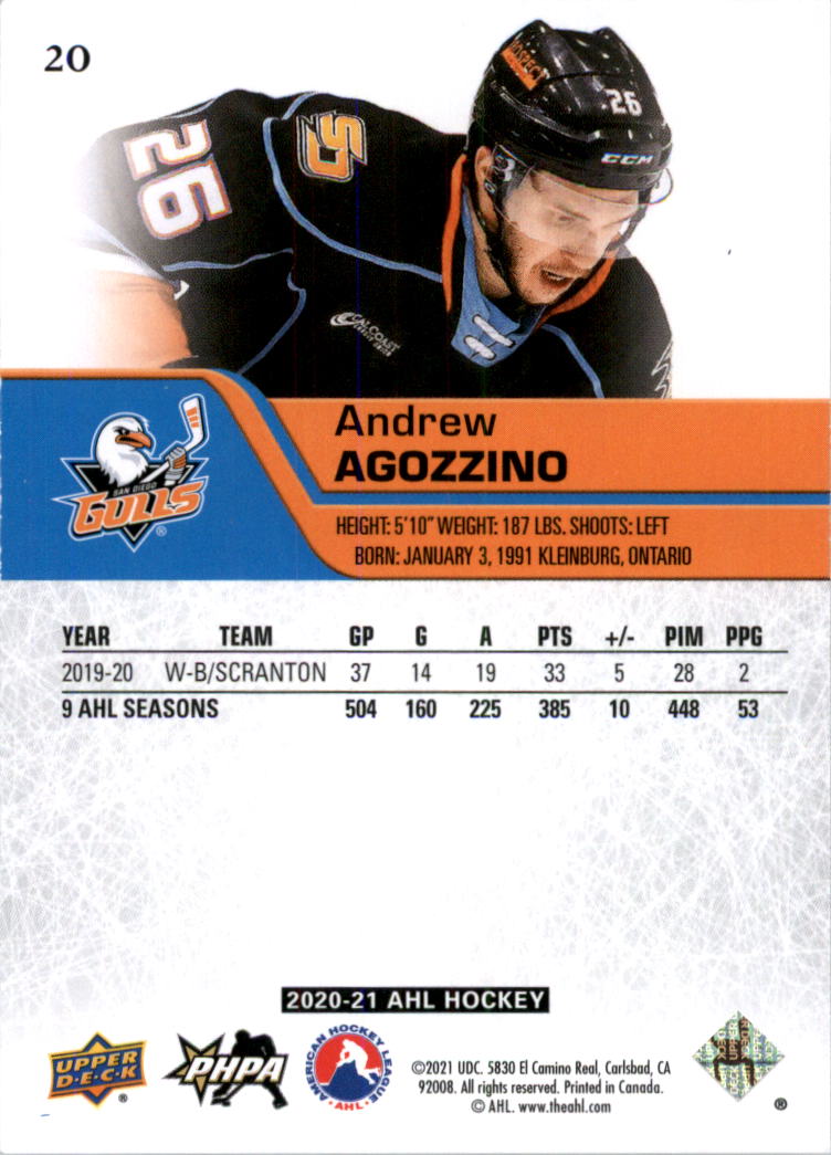 2020-21 Upper Deck AHL Hockey Card Pick - Picture 41 of 500