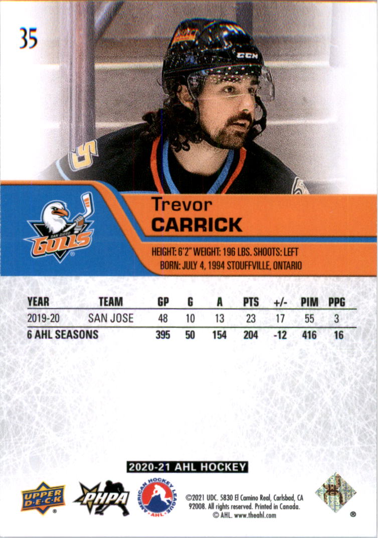 2020-21 Upper Deck AHL Hockey Card Pick - Picture 71 of 500