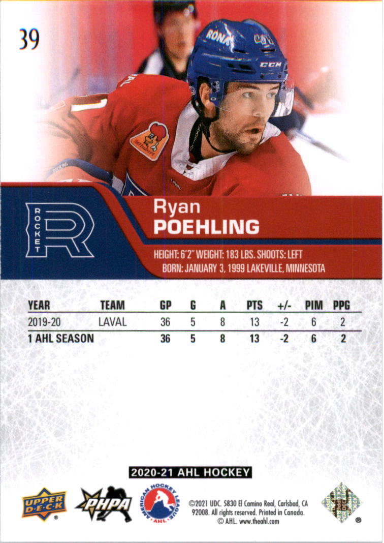 2020-21 Upper Deck AHL Hockey Card Pick - Picture 78 of 500