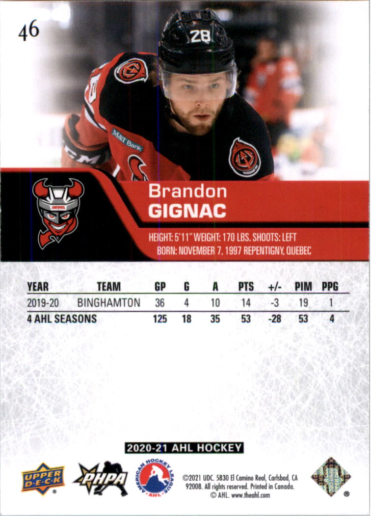 2020-21 Upper Deck AHL Hockey Card Pick - Picture 92 of 500