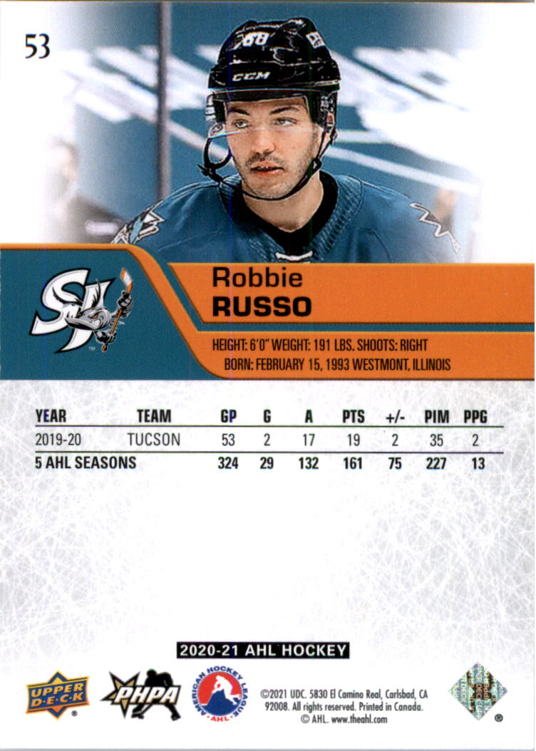 2020-21 Upper Deck AHL Hockey Card Pick - Picture 106 of 500