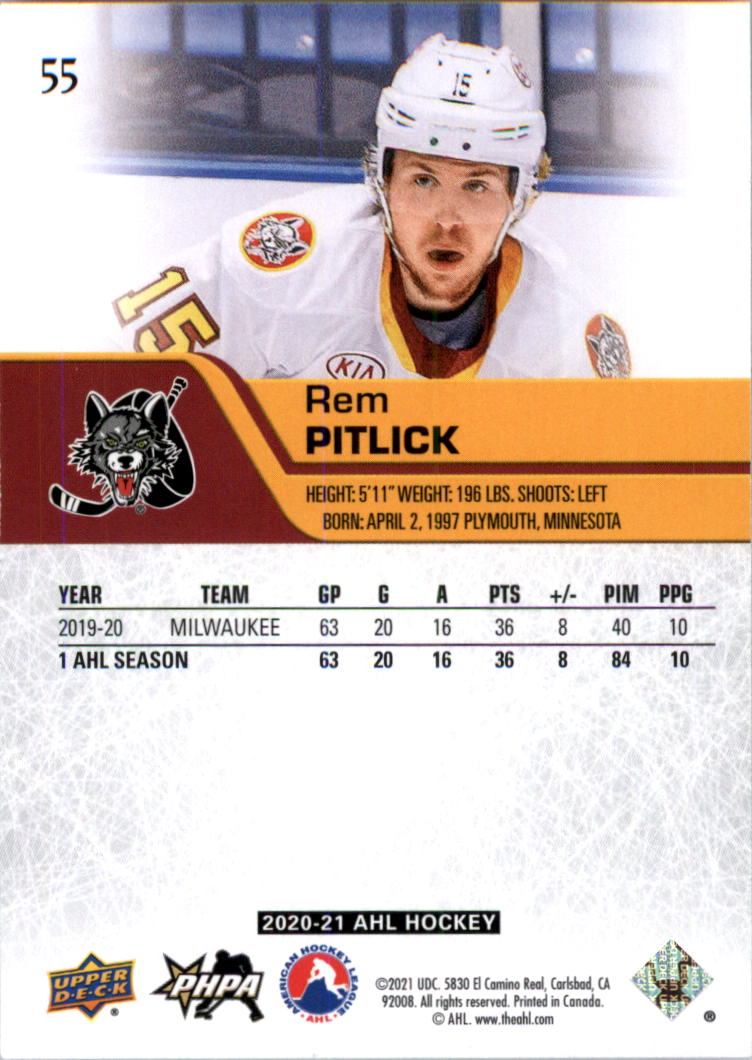 2020-21 Upper Deck AHL Hockey Card Pick - Picture 110 of 500