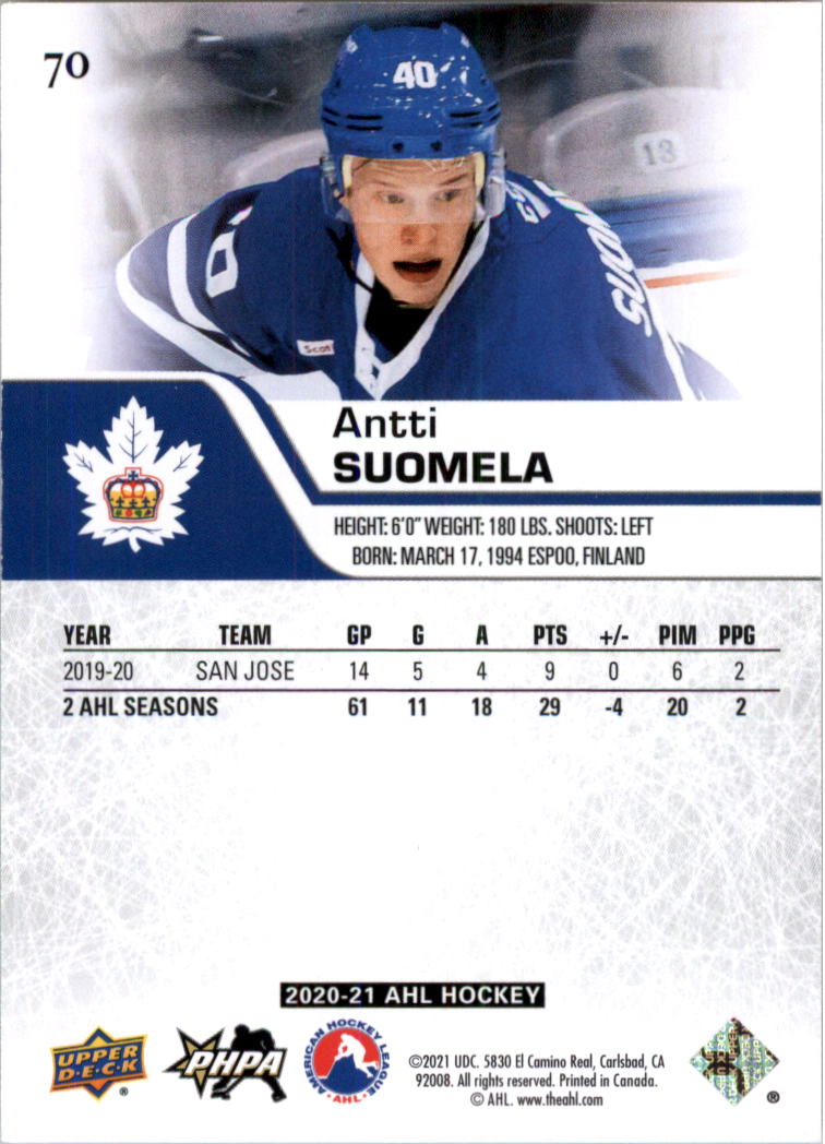 2020-21 Upper Deck AHL Hockey Card Pick - Picture 140 of 500