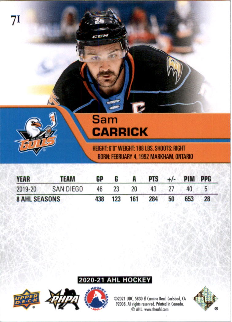 2020-21 Upper Deck AHL Hockey Card Pick - Picture 142 of 500
