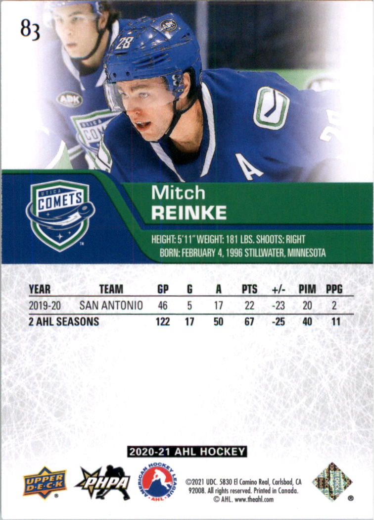 2020-21 Upper Deck AHL Hockey Card Pick - Picture 166 of 500