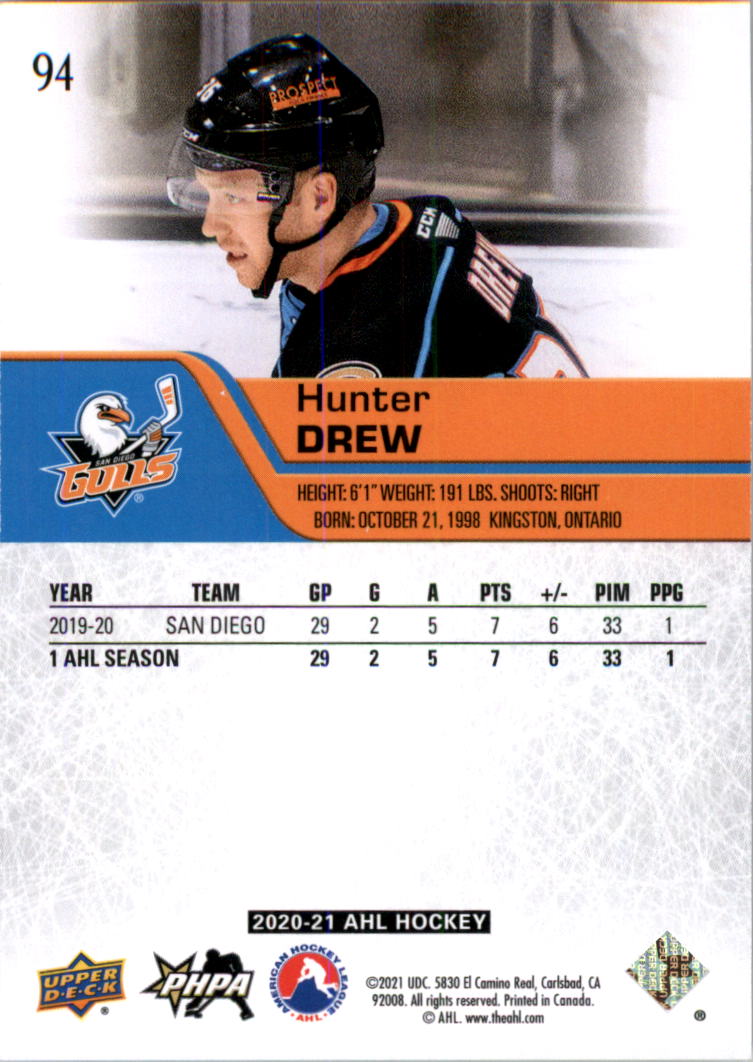 2020-21 Upper Deck AHL Hockey Card Pick - Picture 188 of 500