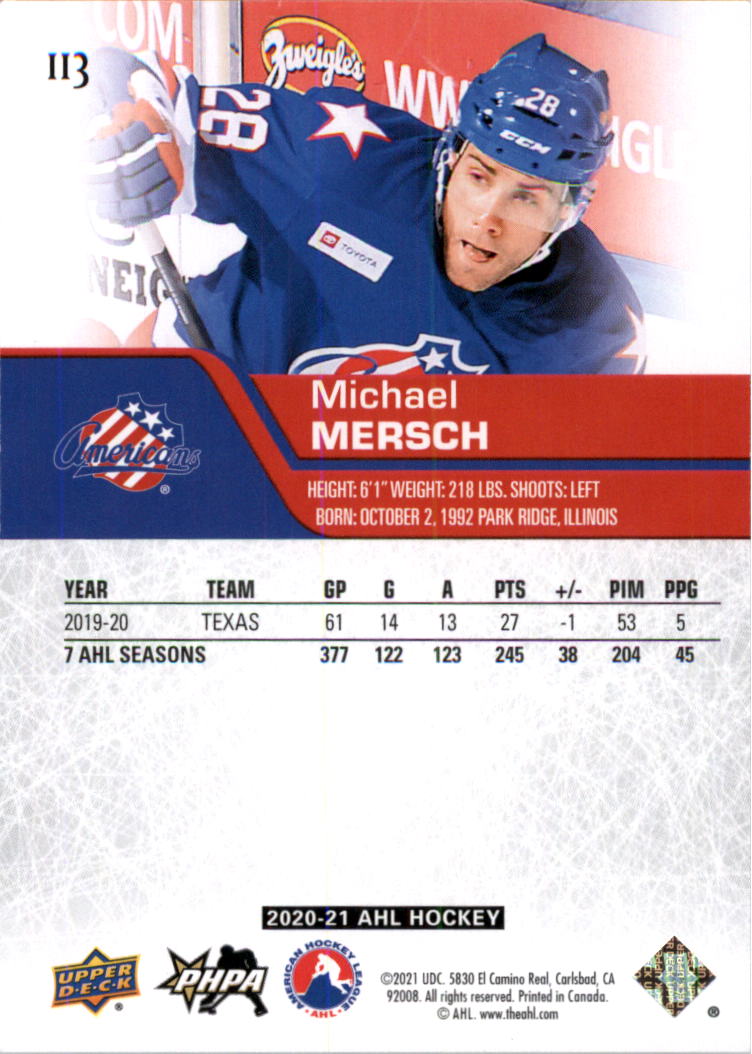 2020-21 Upper Deck AHL Hockey Card Pick - Picture 226 of 500