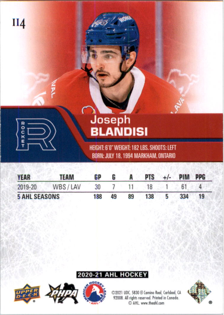 2020-21 Upper Deck AHL Hockey Card Pick - Picture 228 of 500