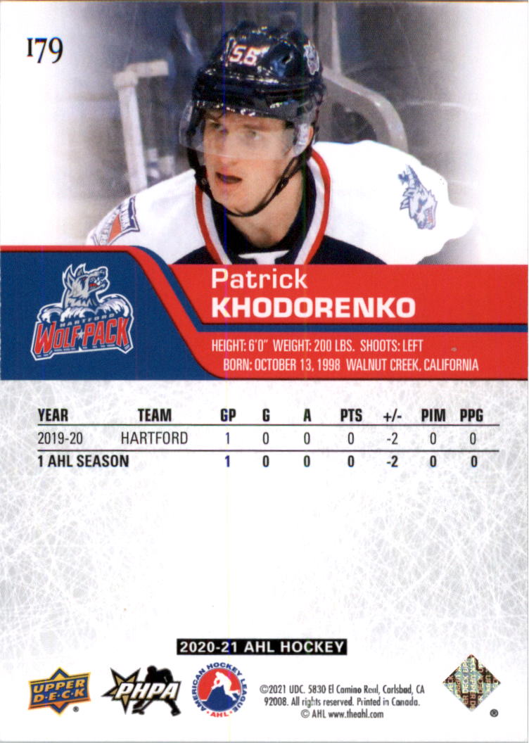 2020-21 Upper Deck AHL Hockey Card Pick - Picture 358 of 500