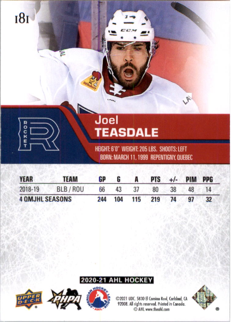 2020-21 Upper Deck AHL Hockey Card Pick - Picture 362 of 500