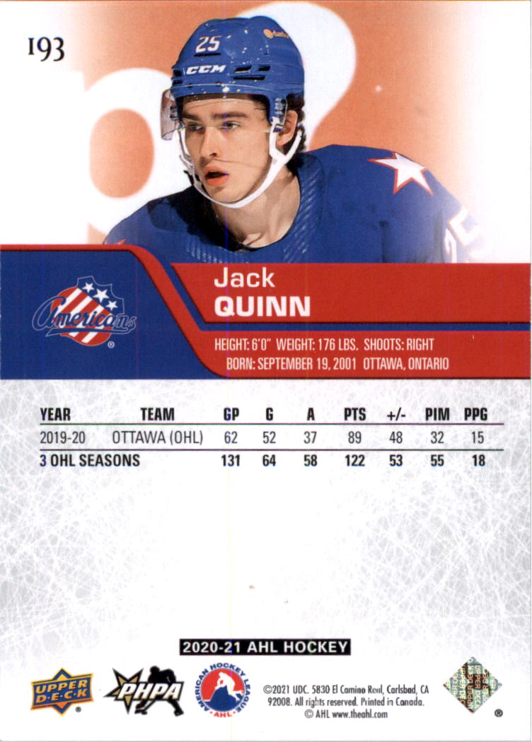 2020-21 Upper Deck AHL Hockey Card Pick - Picture 386 of 500