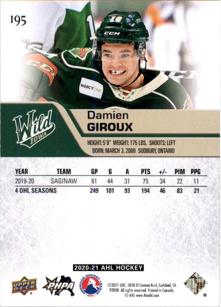 2020-21 Upper Deck AHL Hockey Card Pick - Picture 390 of 500