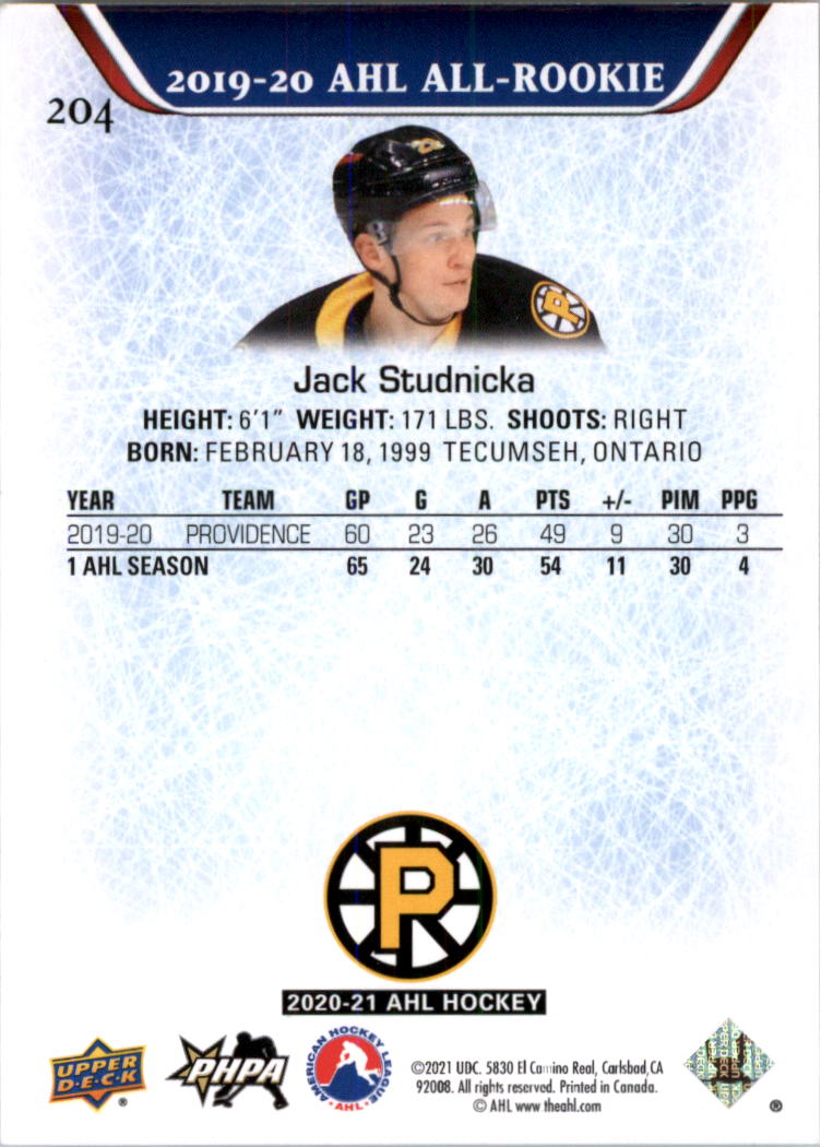 2020-21 Upper Deck AHL Hockey Card Pick - Picture 408 of 500