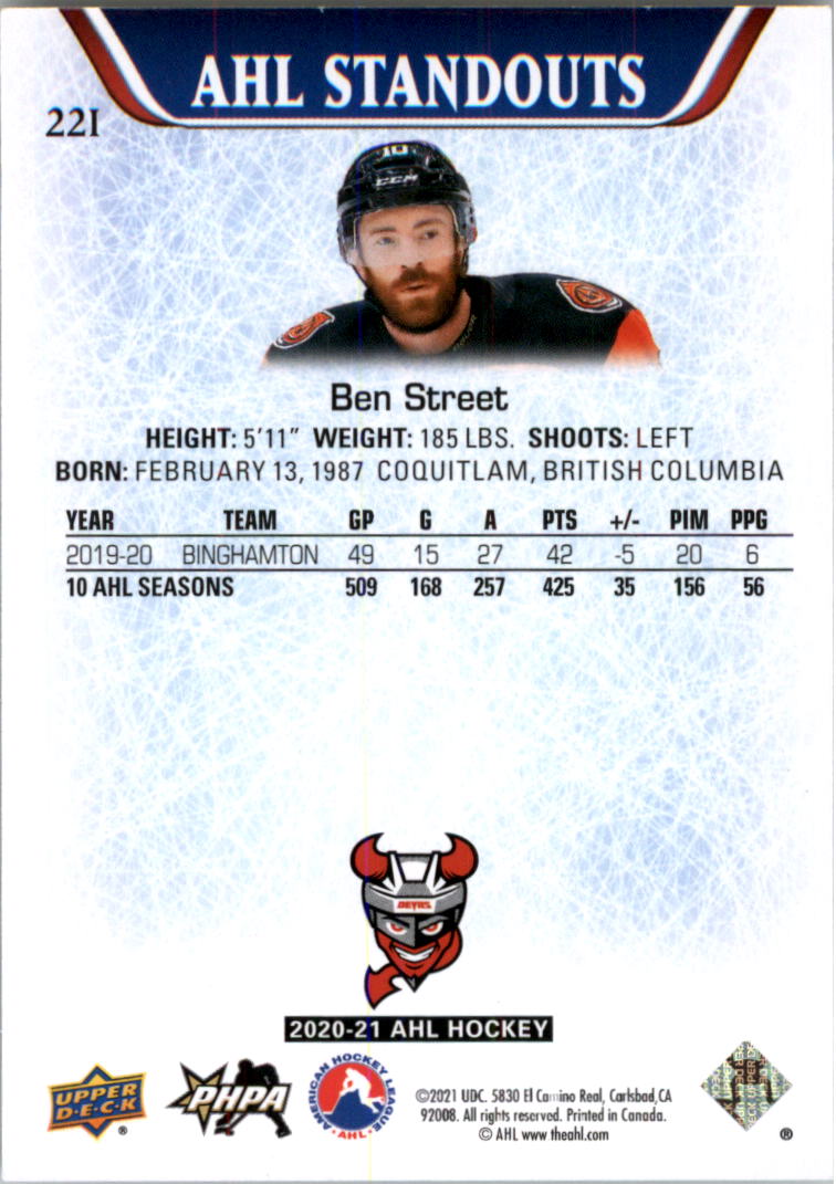 2020-21 Upper Deck AHL Hockey Card Pick - Picture 442 of 500