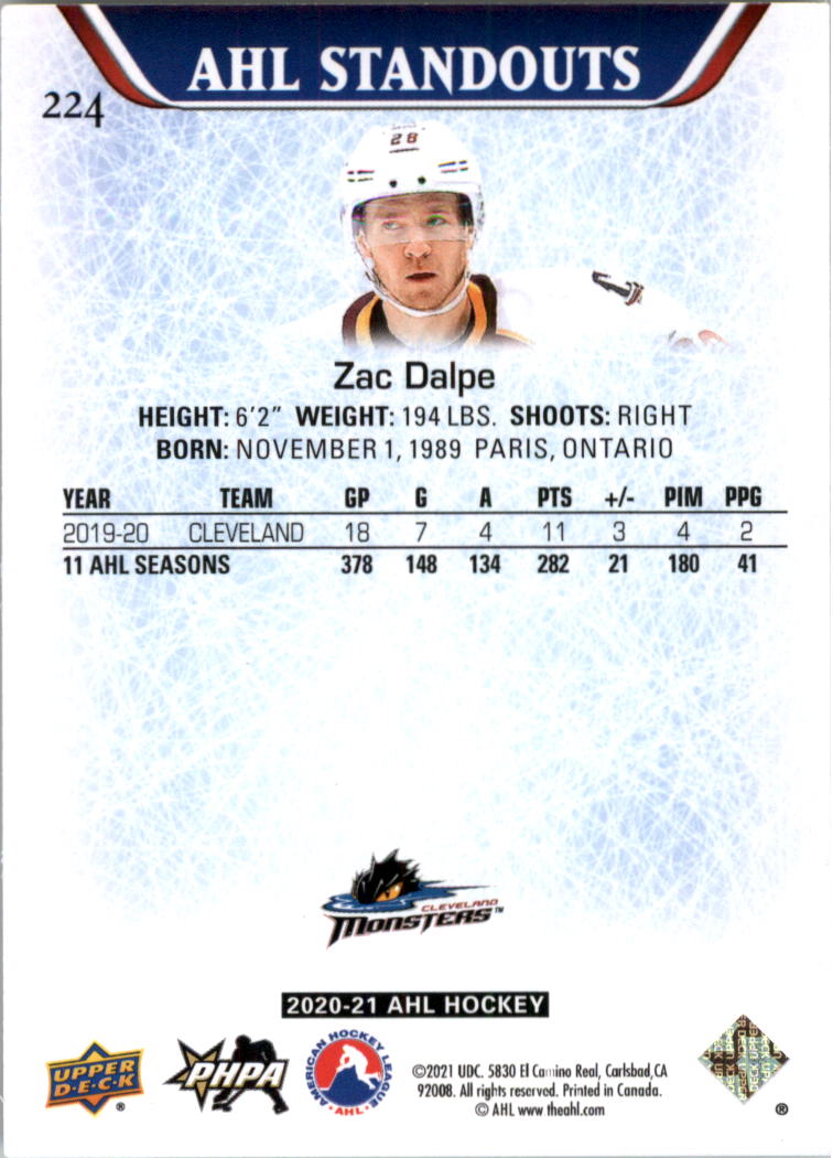 2020-21 Upper Deck AHL Hockey Card Pick - Picture 448 of 500