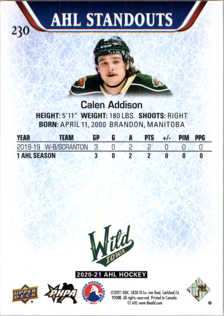 2020-21 Upper Deck AHL Hockey Card Pick - Picture 460 of 500