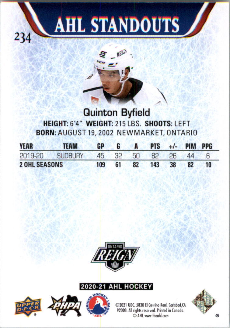 2020-21 Upper Deck AHL Hockey Card Pick - Picture 468 of 500