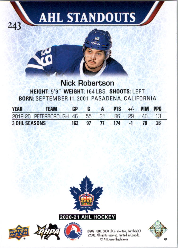 2020-21 Upper Deck AHL Hockey Card Pick - Picture 486 of 500